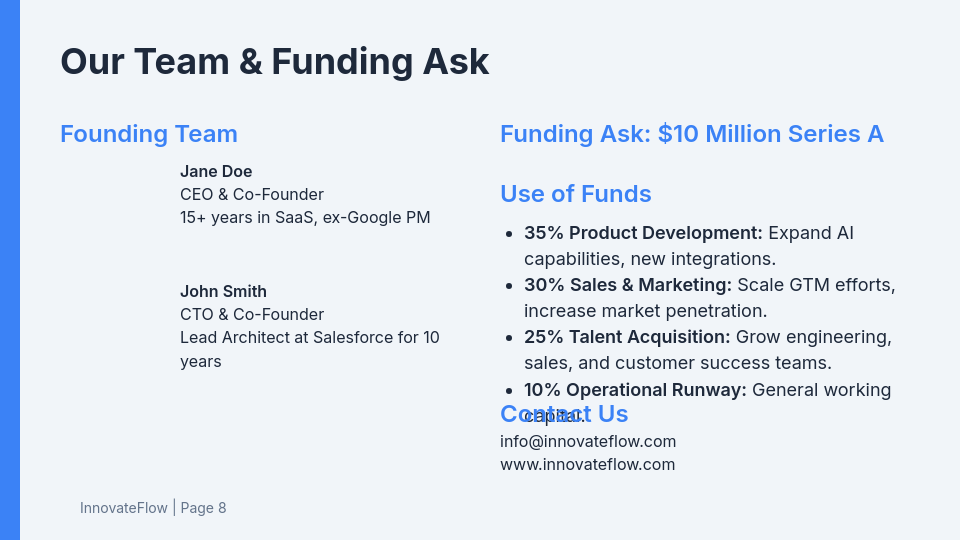 SaaS Growth Deck for Series A